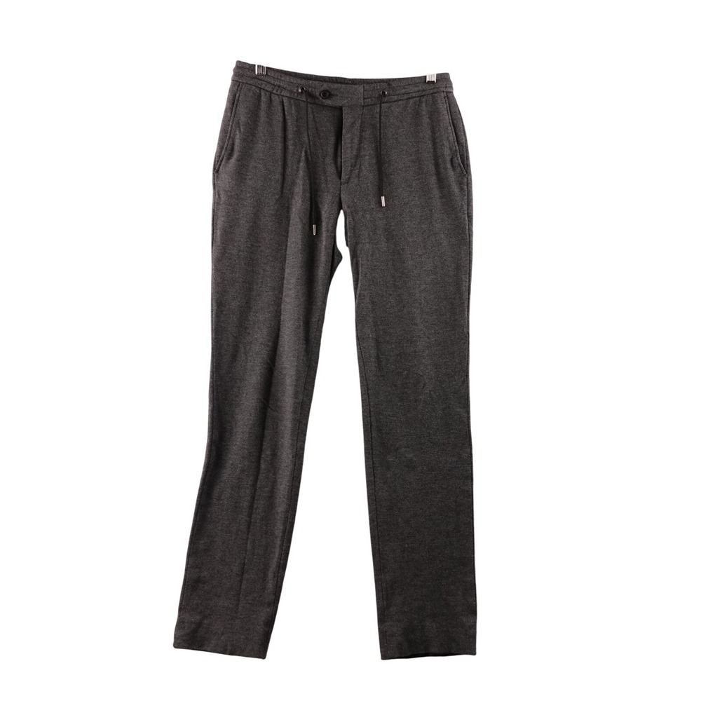 REISS Mens 30 Charcoal Grey Flat‎ Front Jogger Style Running Pants Draw String